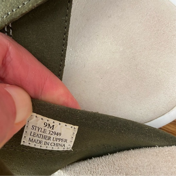 J Crew Suede Nubuck Slides Olive Green Size 9 - Picture 10 of 13